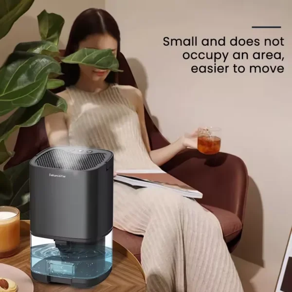 Déshumidificateur pour la maison, réservoir d'eau de 30 oz, (215 pieds carrés) déshumidificateurs pour chambre à coucher, salle de bain, sous-sol avec 7 lumières colorées – Image 4